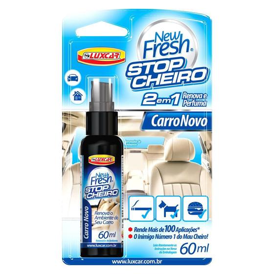 Imagem de Odorizador Stop Cheiro New Fresh Carro Novo Luxcar Spray 60ml