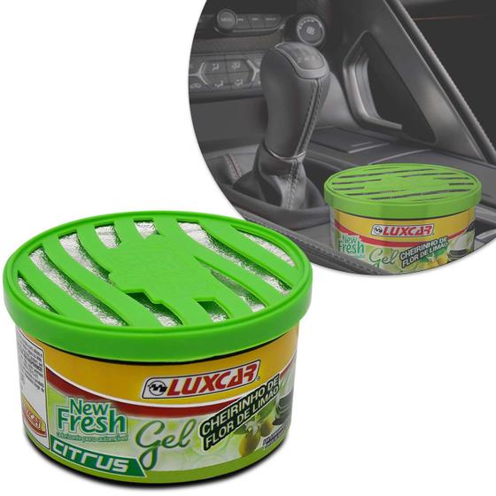 Imagem de Odorizante Gel Automotivo Luxcar New Fresh Evolution Citrus Cheirinho Flor de Limão 60g