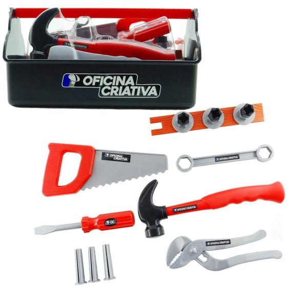 Imagem de Oficina Criativa Box Ferramentas Com Martelo Multikids BR797