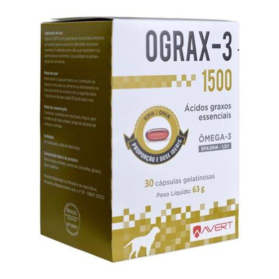 Ograx-3 1500 Omega 3 Caes c/30 Cápsulas é ruim? Ograx-3 1500 Omega 3 Caes c/30 Cápsulas é boa?
