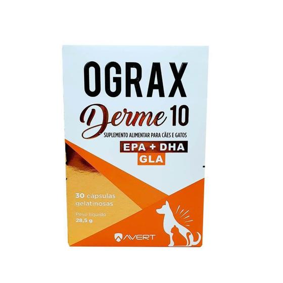 Ograx Derme 10 Suplemento Alimentar Para Cães e Gatos - AVERT Menor preço em Ograx Derme 10 Suplemento Alimentar Para Cães e Gatos - AVERT