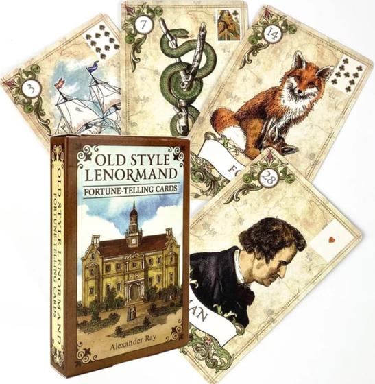 Imagem de Old Style Lenormand Oracle Deck Oráculo Cigano Estilo Antigo Baralho de Cartas de Tarô