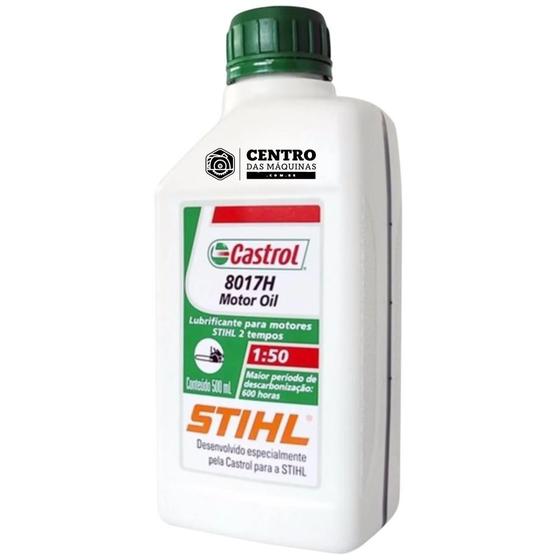 Imagem de Óleo 2 Tempos Castrol Stihl 500ml Alta Lubrificação e Poder Detergente Para Toda Linha de Máquina 2T