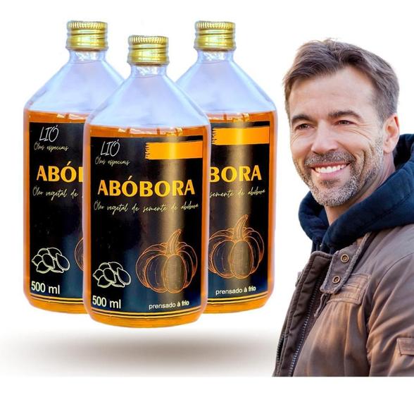 Imagem de Óleo Abóbora 100% Natural 500ml - Saúde Prostata e Cabelos