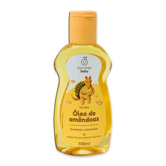 Imagem de Oleo Biomatika Baby Amendoas Emoliente e Hidratante Pele Rosto Corpo Cabelos 100ml