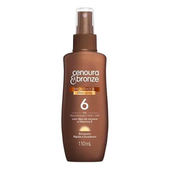 Imagem de Oleo bronzeador cenoura e bronze fps 6 110ml spray