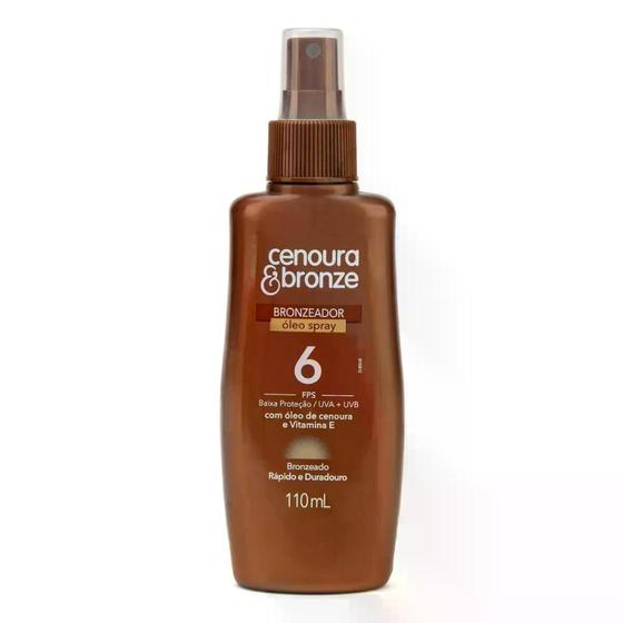 Imagem de Óleo Bronzeador Corporal Cenoura & Bronze FPS 6 Spray 110mL