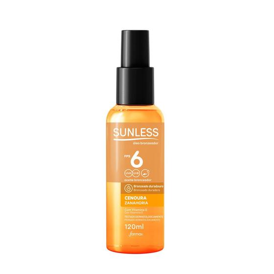 Imagem de Óleo Bronzeador Sunless Cenoura FPS 6 com 120ml