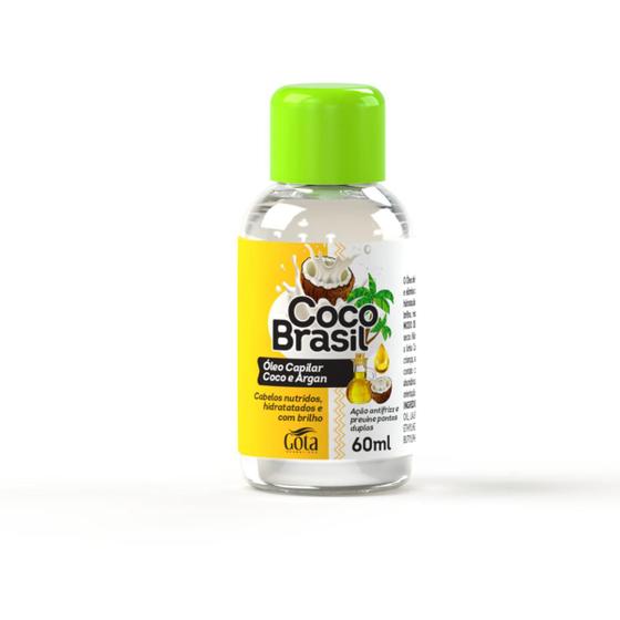 Imagem de Oleo capilar coco brasil coco e argan gota cosmeticos 60 ml