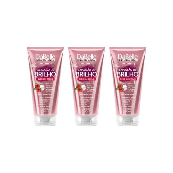 Imagem de Oleo Capilar Creme Dabelle 190Ml Explosão De Brilh-Kit C/3Un