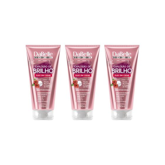 Imagem de Oleo Capilar Creme Dabelle 190ml Explosão de Brilh-Kit C/3un