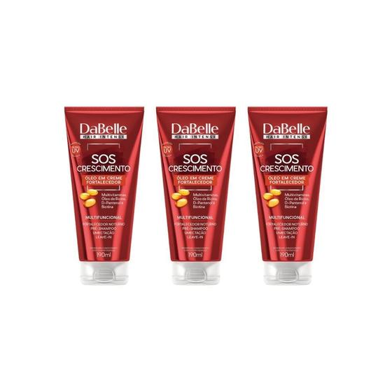 Imagem de Oleo Capilar Creme Dabelle 190Ml Sos Crescimento-Kit C/3Un