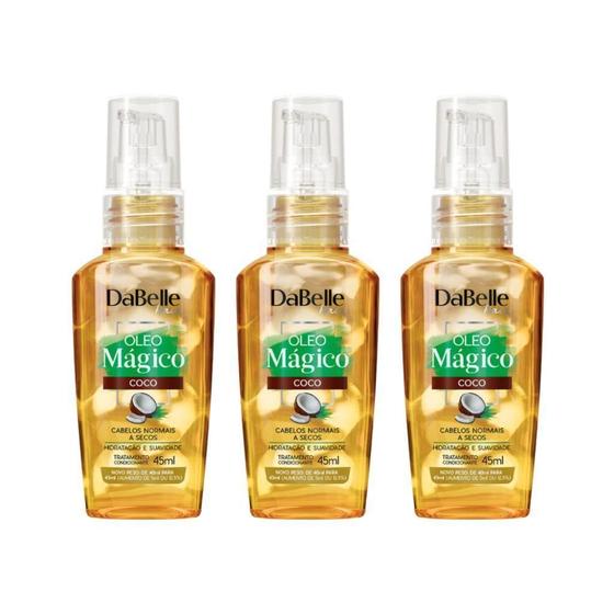 Imagem de Oleo Capilar Dabelle 45Ml Magico Coco - Kit Com 3Un