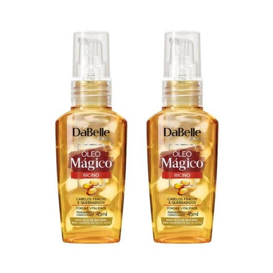 Imagem de Oleo Capilar Dabelle 45Ml Magico Ricino - Kit Com 2Un