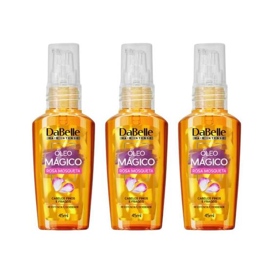 Imagem de Oleo Capilar Dabelle 45Ml Rosa Mosqueta - Kit Com 3Un