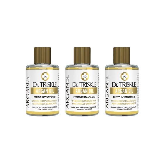 Imagem de Oleo Capilar Dr Triskle 10Ml Argan Oil - Kit Com 3Un