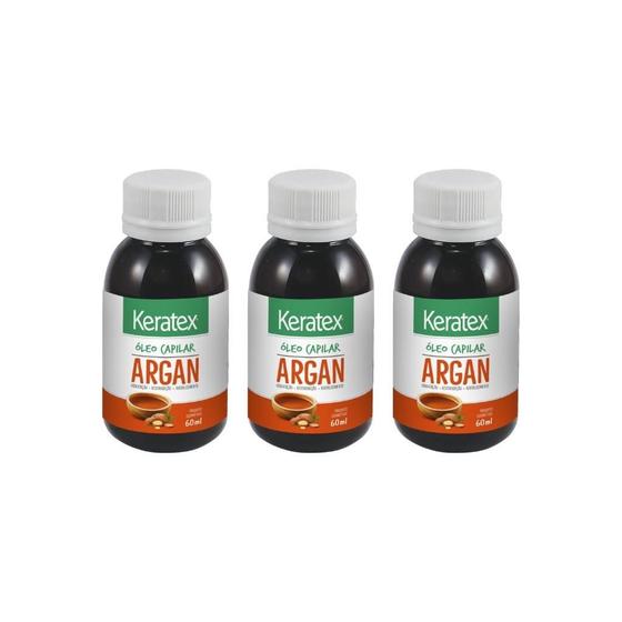 Imagem de Oleo Capilar Fixed Keratex Argan 60Ml-Kit C/3Un