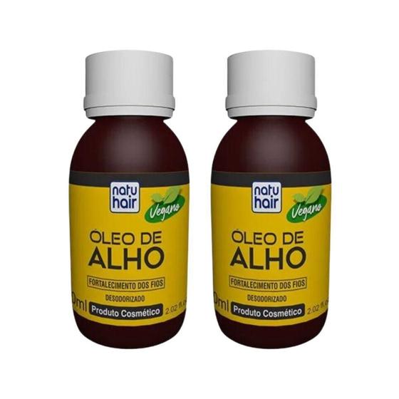 Imagem de Oleo Capilar Natuhair 60Ml Alho - Kit Com 2Un