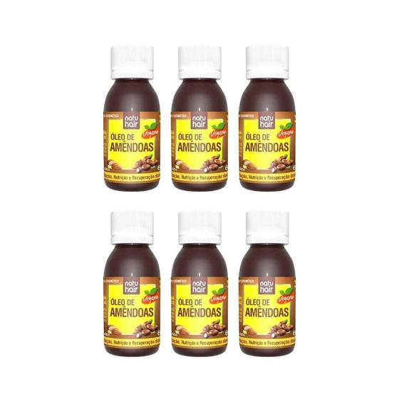 Imagem de Oleo Capilar Natuhair 60Ml Amendoas - Kit Com 6Un