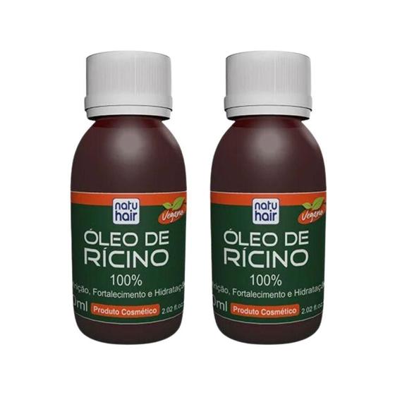 Imagem de Oleo Capilar Natuhair 60Ml Ricino - Kit Com 2Un