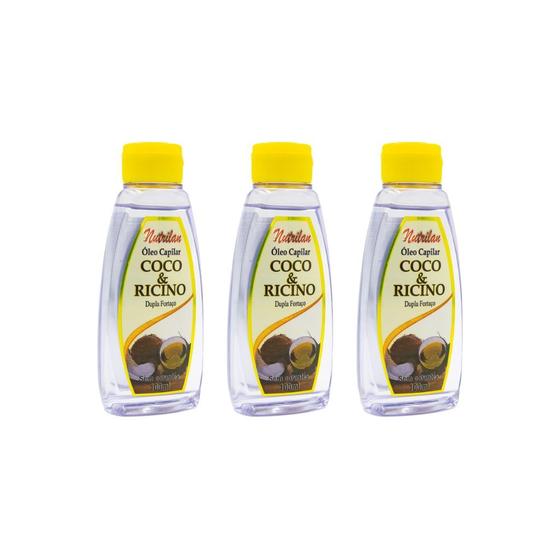 Imagem de Oleo Capilar Nutrilan 100ml Coco e Ricino - Kit C/ 3un
