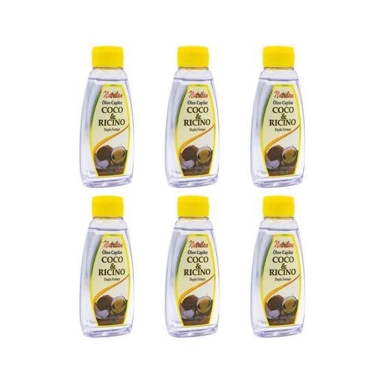 Imagem de Oleo Capilar Nutrilan 100Ml Coco E Ricino - Kit Com 6Un