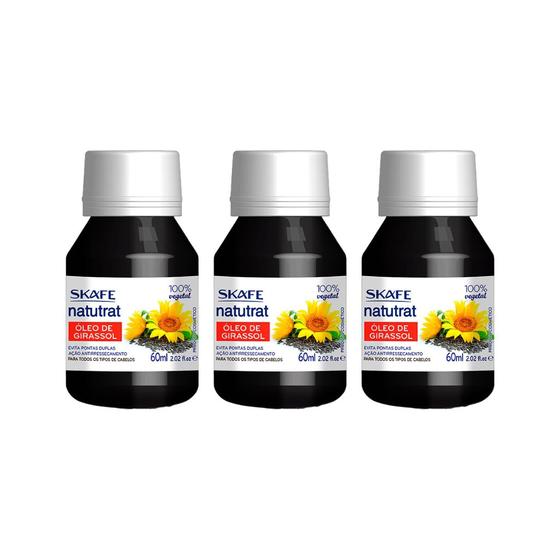 Imagem de Oleo Capilar Skafe Natutrat Girassol 60ml-Kit C/3un