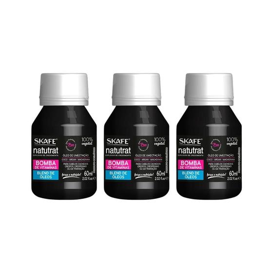 Imagem de Oleo Capilar Skafe Natutrat Oleo Bomba Blend 60Ml-Kit C/3Un