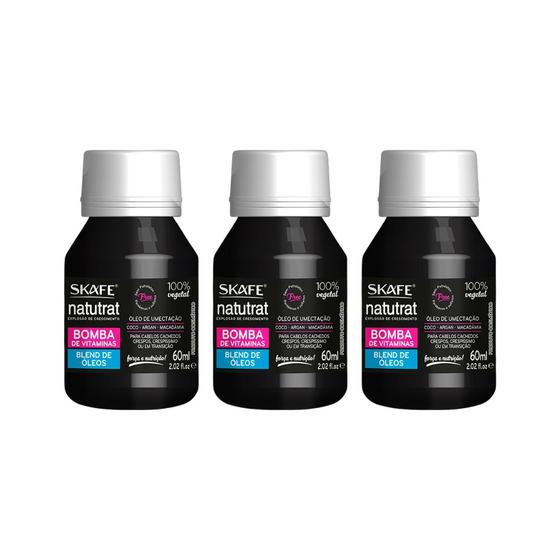 Imagem de Oleo Capilar Skafe Natutrat Oleo Bomba Blend 60ml-Kit C/3un