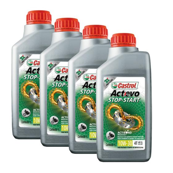 Imagem de Óleo Castrol Actevo Moto 4t 10w30 Mineral 4 Litros