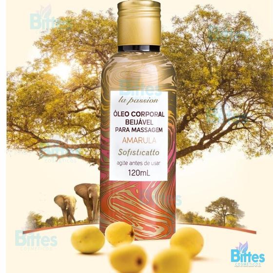 Imagem de Óleo Corporal Beijável Amarula P/ Massagem La Passion 120ml - Sofisticatto