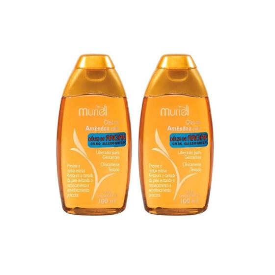 Imagem de Oleo Corporal Muriel 100Ml Amendoas Com Argan - Kit Com 2Un