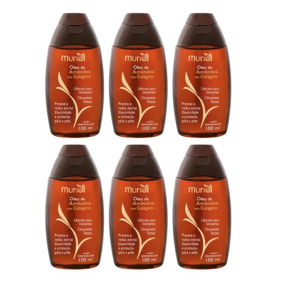 Imagem de Oleo Corporal Muriel 100ml Amendoas Com Colageno - Kit C/6un