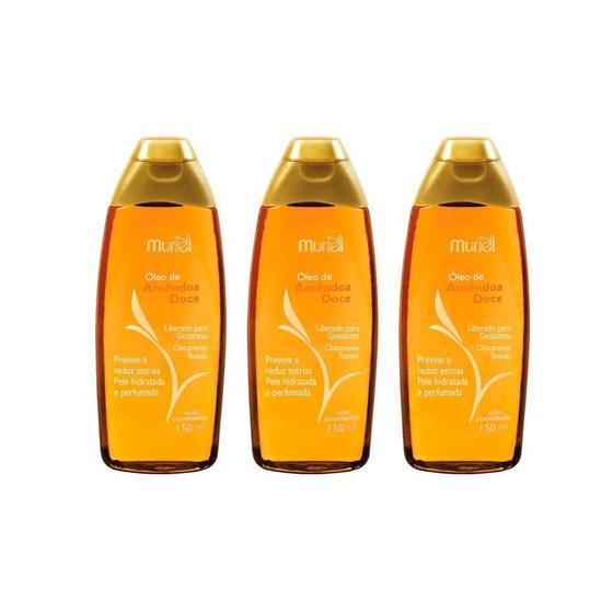 Imagem de Oleo Corporal Muriel 150Ml Amendoas Doce - Kit Com 3Un