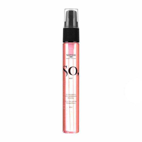 Imagem de Óleo Corporal So Hot Calda Quente Beijável Cereja Marasca 30ml Sophie Sensual Feelings