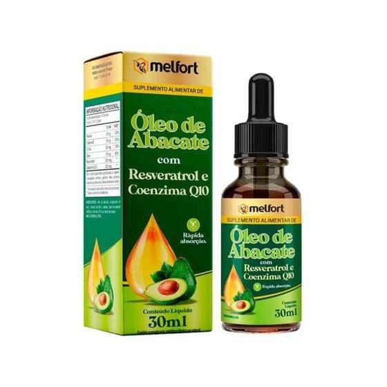 Imagem de Óleo de Abacate C/ Resveratrol e Q10 30ml - Melfort