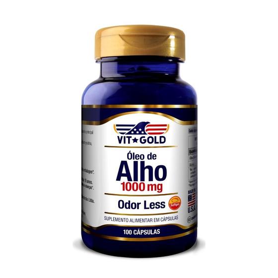 Imagem de Óleo de Alho 1000 mg Odor Less Vitgold 100 cápulas