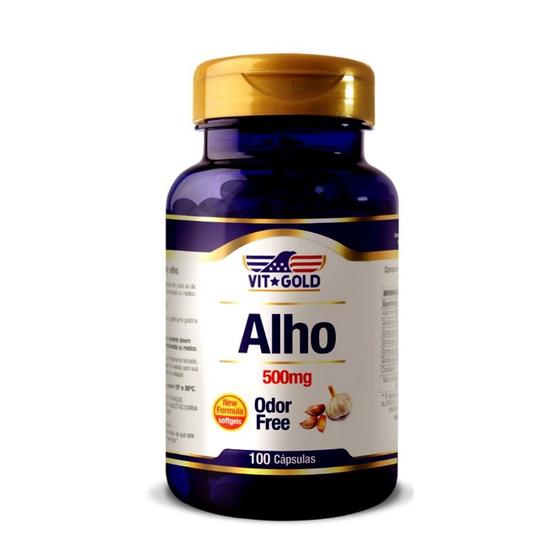 Imagem de Óleo de Alho 500 mg Odor Free Vitgold 100 cápsulas