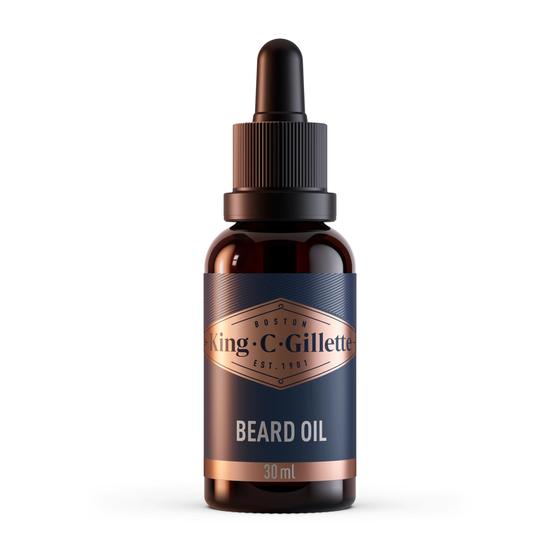 Imagem de Óleo de barba King C. Gillette Argan, Jojoba e Abacate 30ml para homens