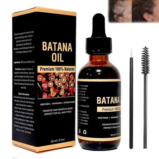 Imagem de Óleo de Batana 100% Puro e Não Refinado para Crescimento Capilar (60ml)