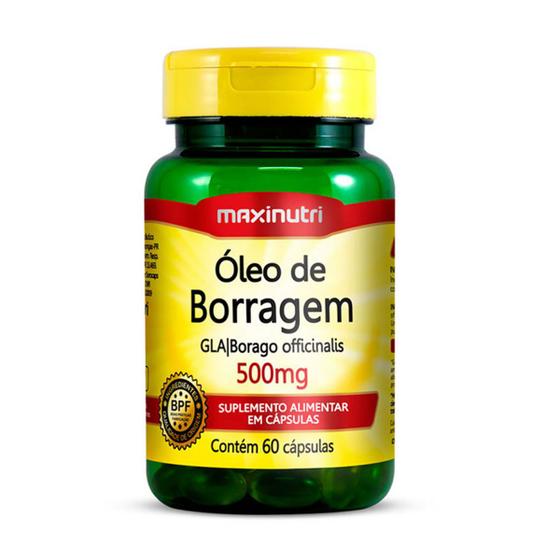 Imagem de Óleo de Borragem 500mg 60 Cápsulas - MaxiNutri