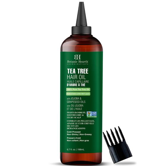 Imagem de Óleo de Cabelo Botanic Hearth Tea Tree - Com Jojoba e Semente de Uva (200ml)