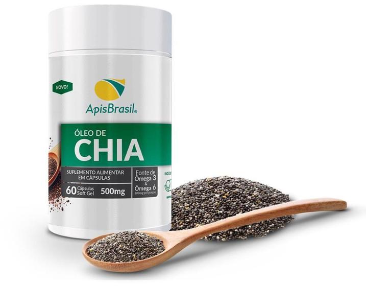 Imagem de Óleo de Chia 500mg - Cápsulas - ApisBrasil