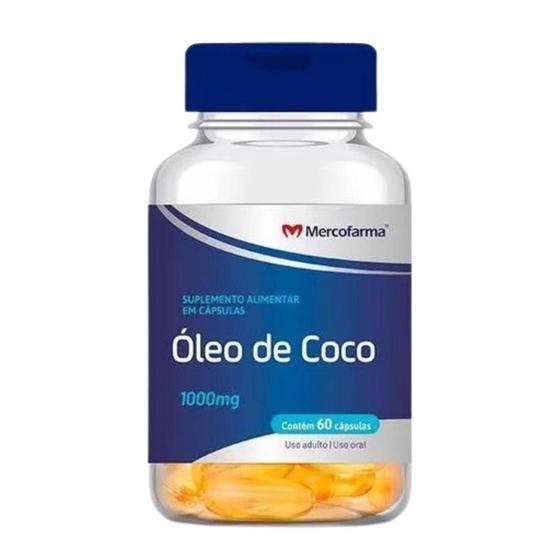 Imagem de Óleo De Coco 1000mg Com 60 Cápsulas - MERCOFARMA