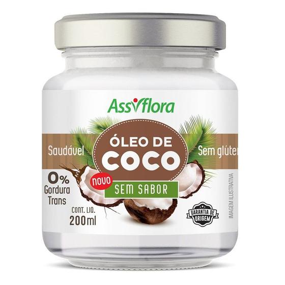 Imagem de Óleo de Coco Assiflora Sem Sabor 200ml