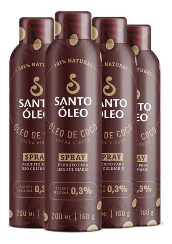 Imagem de Óleo De Coco Extravirgem Spray 4 X 200ml Santo Óleo