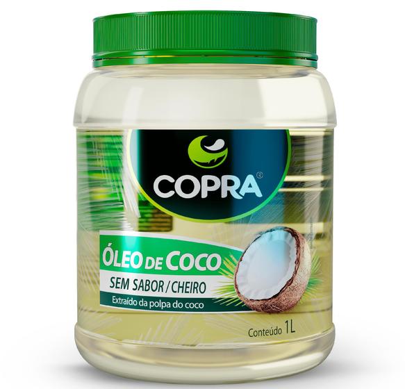 Imagem de Óleo de Coco sem Sabor / Cheiro Pote 1L Sem Glúten Copra