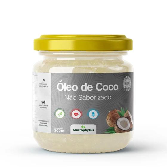 Imagem de Óleo de coco Sem Sabor (Sem cheiro) Vidro 200 ml - Macrophytus