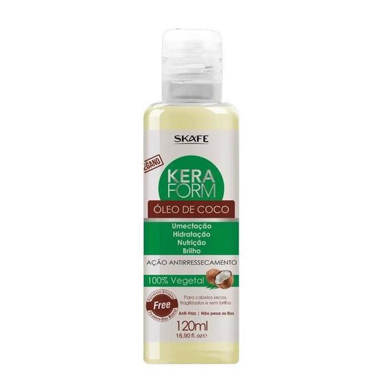 Imagem de Óleo De Coco Vegano Para Umectação Hidratação Keraform 120Ml