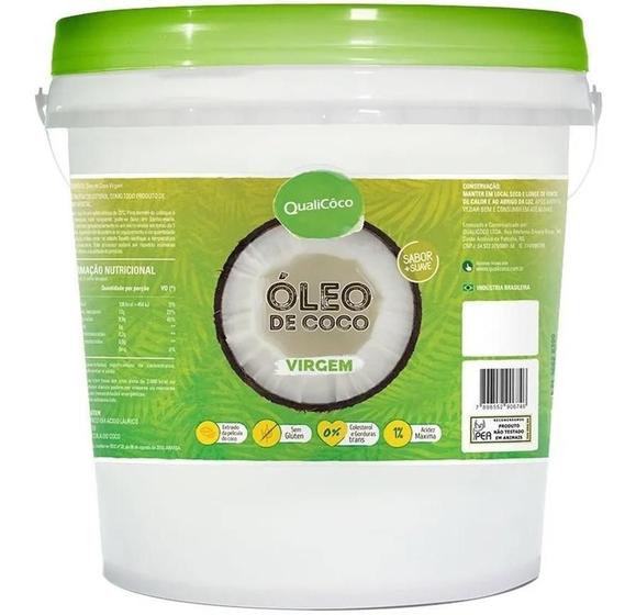 Imagem de Óleo de Coco Virgem 1 L - Qualicoco, Rico em Ácido Láurico